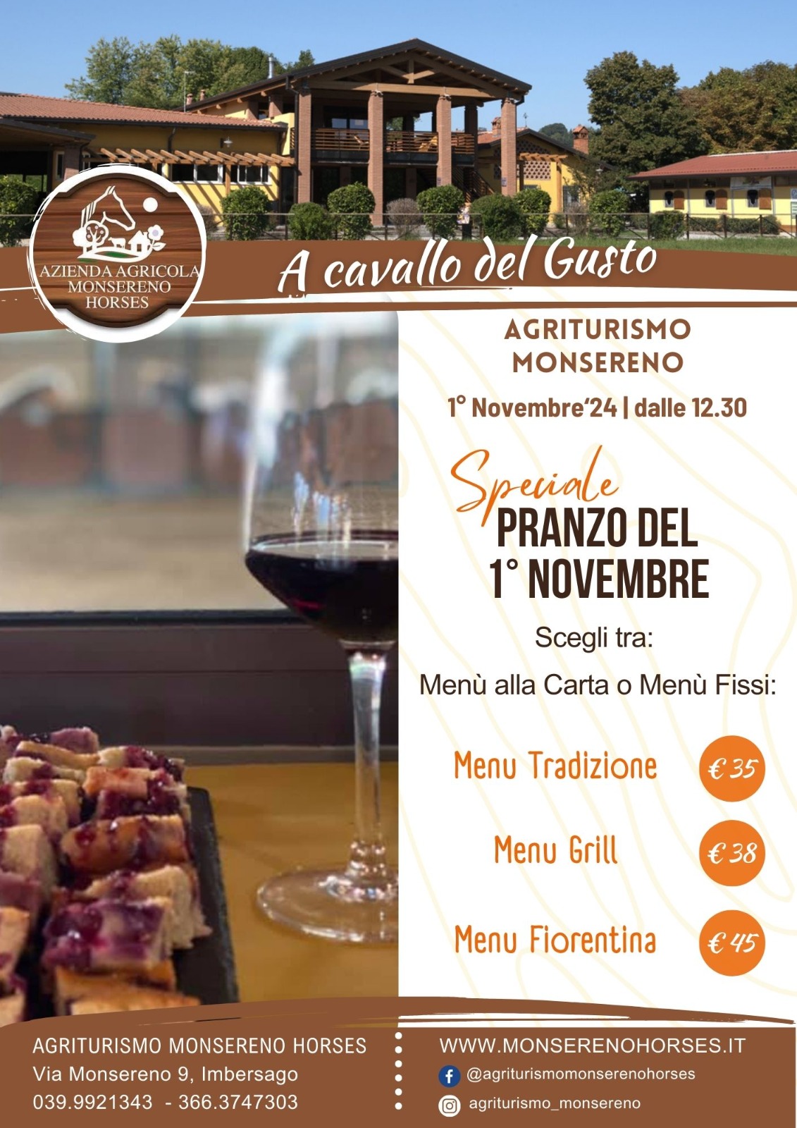 Pranzo 1 Novembre - Agriturismo Monsereno Lecco